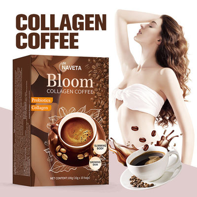 Reines Bio-Bloom-Kaffeepulver mit Kollagen Natürliche Gewichtsverlustlösung