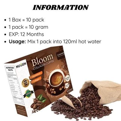 Reines Bio-Bloom-Kaffeepulver mit Kollagen Natürliche Gewichtsverlustlösung