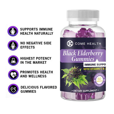 Produktbeschreibung 60 Vegane Gummies/Flasche Meeresmoos Schwarze Samenöl Ashwagandha Gummies