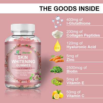 Private Label Kollagen Gummies OEM Erdbeer Gummies für glatte, makellose Haut