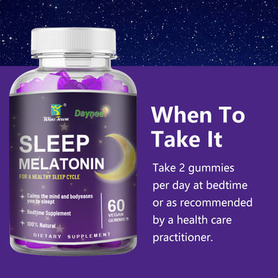 Private Label Melatonin Gummies für besseren Schlaf und Entspannung 24 Monate Haltbarkeit