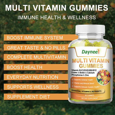 60 Gummies Multi Vitamin Private Label Nahrungsergänzungsmittel zur Verbesserung des Immunsystems
