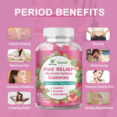 Regulieren Sie die Menstruation Gummy OEM Womb Detox Yoni Gummies 3g * 60 Sandwich Diamantform