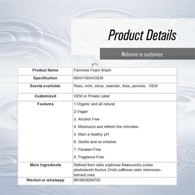 60ML N.W. Weibliche Intime Yoni Waschmittel Natürliche Yoni Pflegeprodukte Sets für Frauen Hygiene