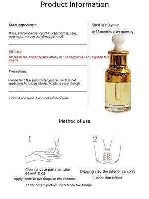 Weibliche Vulva Privatteile Essentielle Rosenöl 30 ml N.W. Zutaten Natürliche Kräuter