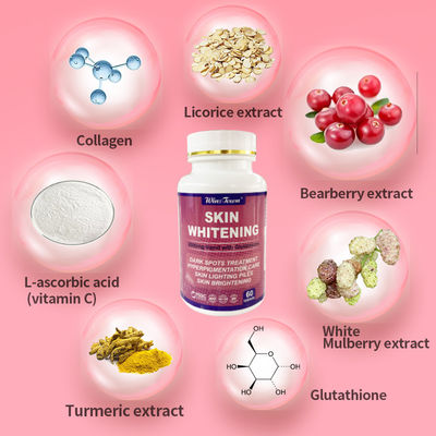 Kollagentabletten zur Hautbleichung und Anti-Aging mit natürlichen und biologischen Kräutern